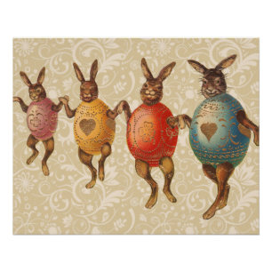 Easter Bunny Dancing Eggs Poster