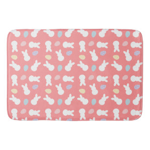 Easter Bunny Decorated Egg Pattern Bath Mat