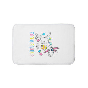 Easter Bunny Dinosaur Egg A Saurus TRex Kids Boys  Bath Mat