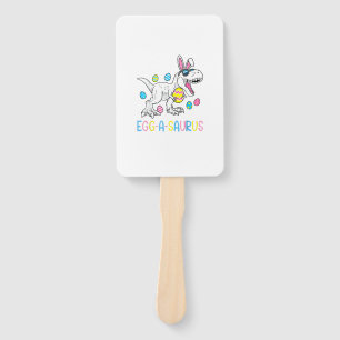 Easter Bunny Dinosaur Egg A Saurus TRex Kids Boys Hand Fan