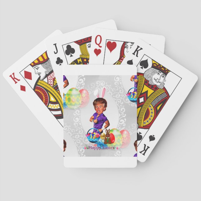 easter bunny donald trump playing cards (Back)