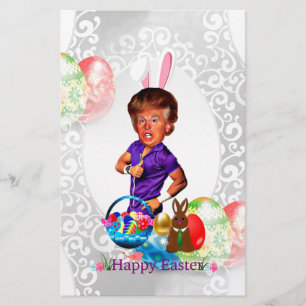 easter bunny donald trump stationery