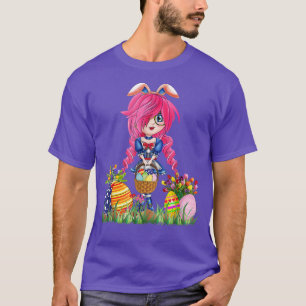 Easter Bunny Ears Japanese Anime Merch Cute Manga  T-Shirt