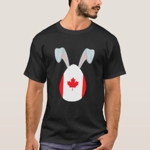 Easter Bunny Easter Egg Canadian Flag Happy Easter T-Shirt
