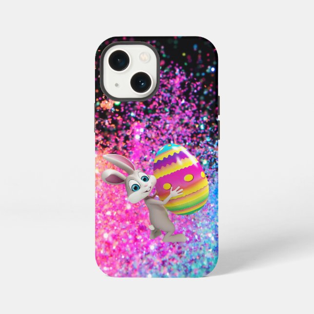 Easter Bunny Easter Egg Holiday Sparkle iPhone Case (Back)