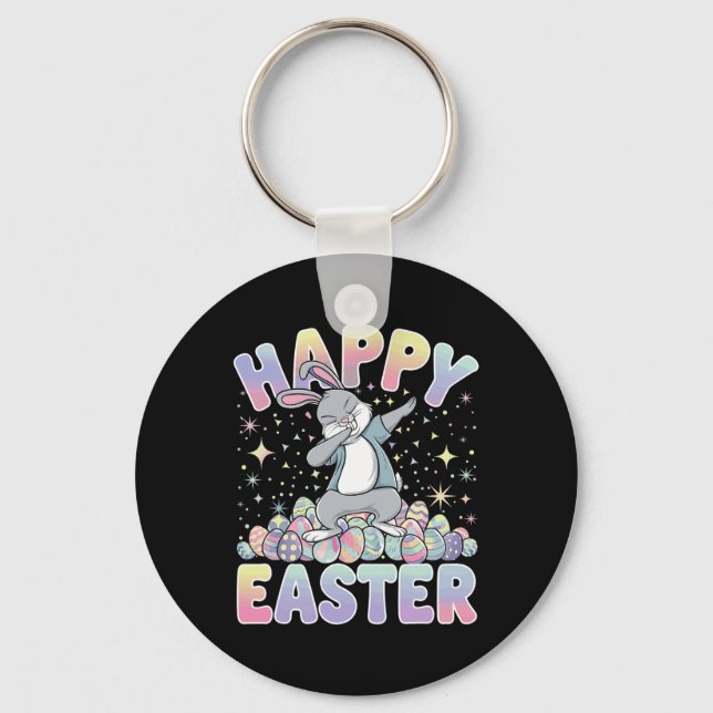 Easter Bunny Easter Egg  Key Ring (Front)