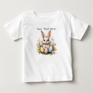 Easter Bunny & Easter Eggs Artwork Baby T-Shirt