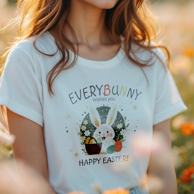 Easter Bunny Egg Basket ID1013 Tri-Blend Shirt (Creator Uploaded)