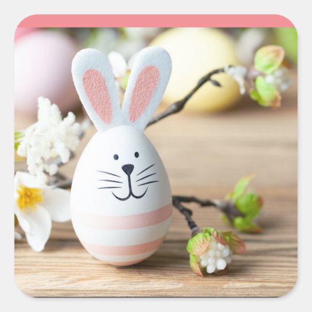 **EASTER BUNNY EGG EASTER** STICKER (Front)