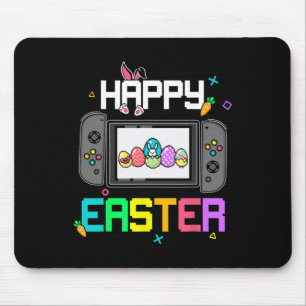 Easter Bunny Egg Hunt Gamer Kids Boys Mens Video G Mouse Mat