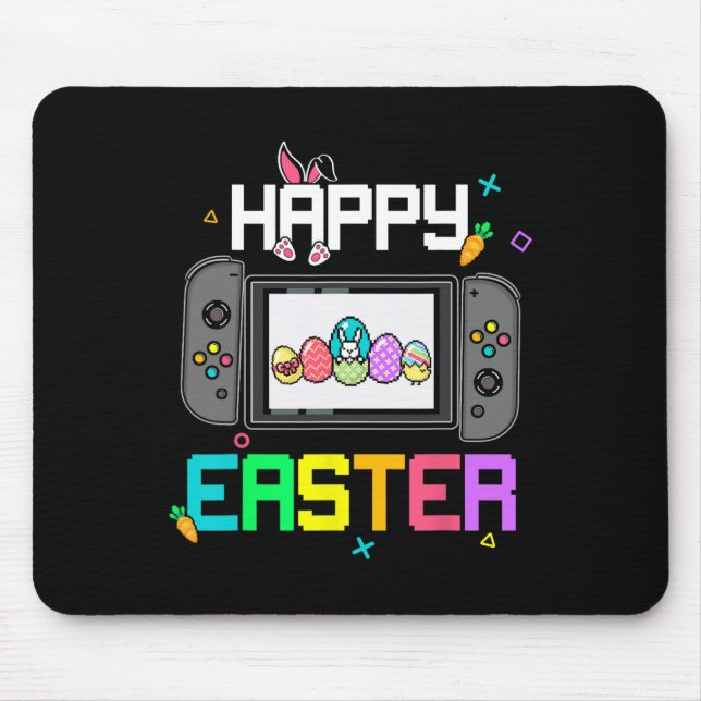 Easter Bunny Egg Hunt Gamer Kids Boys Mens Video G Mouse Mat (Front)