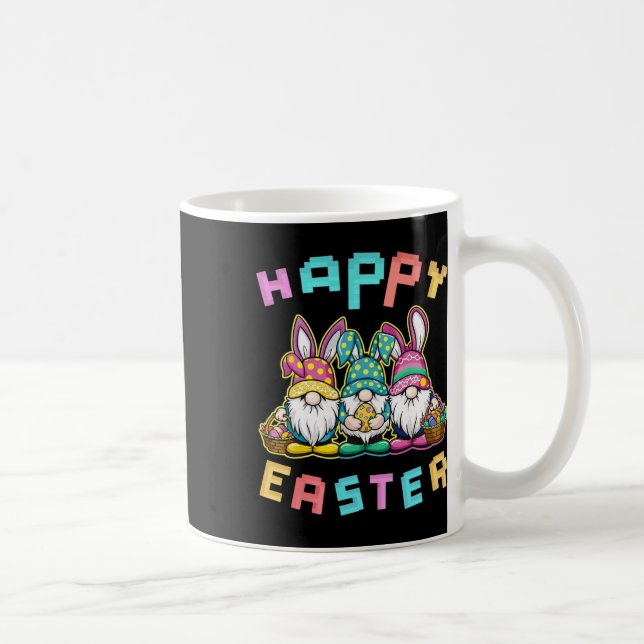 Easter Bunny Egg Hunting Gnome Happy Easter  Coffee Mug (Right)