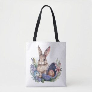 Easter Bunny Egg Hunting Tote Bag