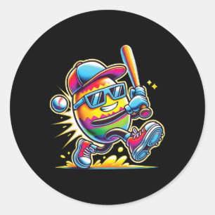 Easter Bunny Egg Playing Sell Boys Teen Kids Sell Classic Round Sticker