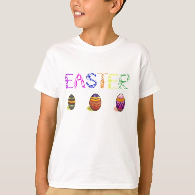 Easter Bunny & Egg T-Shirt for Kids (Front)