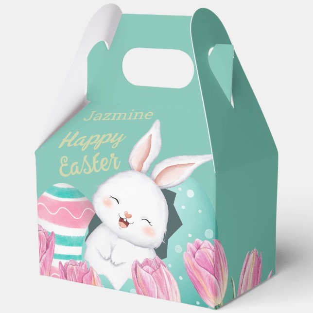 Easter Bunny Egg Tulips  Favour Box (Front)
