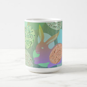 Easter Bunny Eggs "Happy Easter" Coffee Mug
