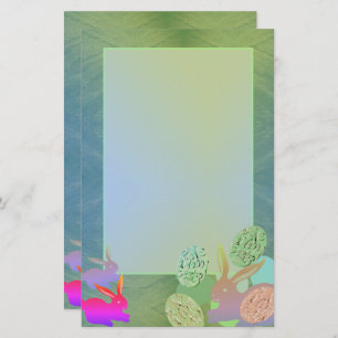 Easter Bunny Eggs Stationery