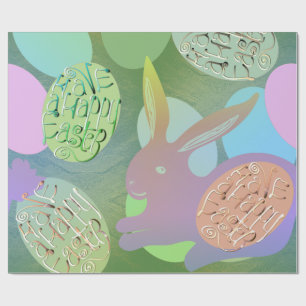 Easter Bunny Eggs Wrapping Paper