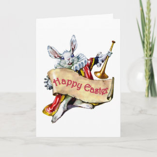 EASTER BUNNY EXTENDS HAPPY EASTER GREETINGS HOLIDAY CARD