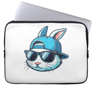 Easter Bunny Face Baseball Cap Sunglasses Rabbit B Laptop Sleeve