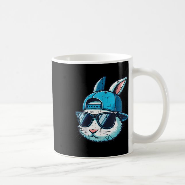 Easter Bunny Face Baseball Cap Sungles Rabbit Boys Coffee Mug (Right)