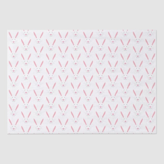 Easter Bunny Face Pattern Holiday Easter Tissue Paper (Front)