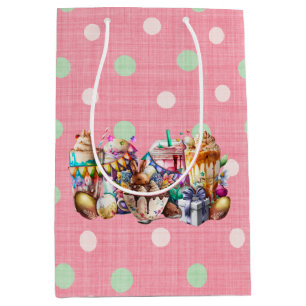 Easter Bunny Fancy Coffee Drinks Medium Gift Bag