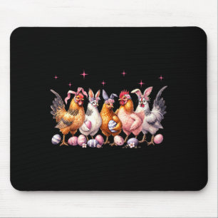 Easter bunny farm chicken bunny ears Easter bunny Mouse Mat