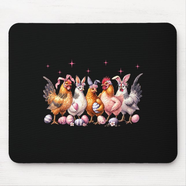 Easter bunny farm chicken bunny ears Easter bunny  Mouse Mat (Front)