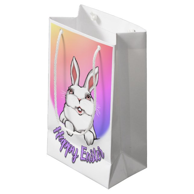 Easter Bunny Favour Bags Personalised Easter Bags (Front Angled)