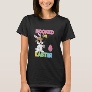 Easter Bunny Fishing Catching Eggs Fun Holiday Eas T-Shirt