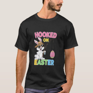Easter Bunny Fishing Catching Eggs Fun Holiday Eas T-Shirt