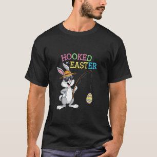 Easter Bunny Fishing Catching Eggs Fun Holiday Eas T-Shirt