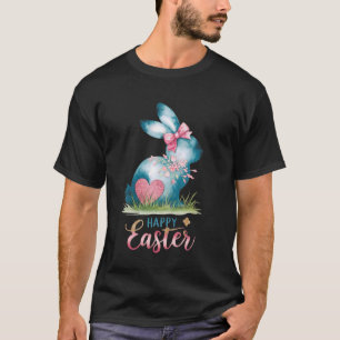 Easter Bunny Floral Egg Hunt Rabbit Easter Day Hap T-Shirt