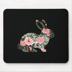 Easter Bunny Floral Spring Rabbit Cute Bunny Women Mouse Mat