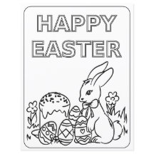 Easter Bunny Fun Colouring Page Paper For Kids 