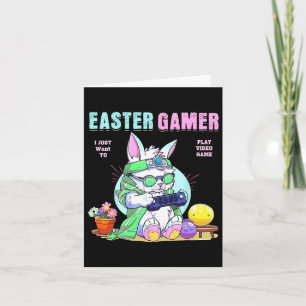 Easter Bunny Funny Gamer Video Game Boys Girls Card