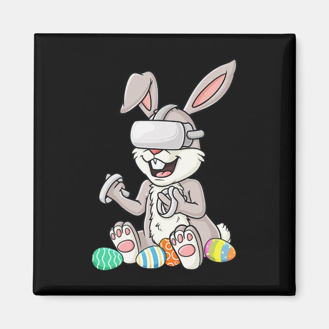 Easter Bunny Gamer Eggs Fun Gaming Toddler Boys Ki Magnet (Front)