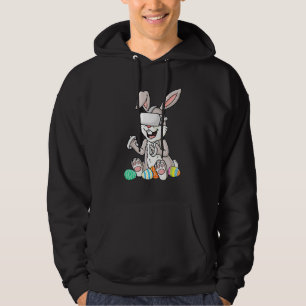 Easter Bunny Gamer Eggs Funny Gaming Toddler Boys Hoodie