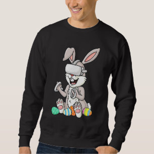 Easter Bunny Gamer Eggs Funny Gaming Toddler Boys Sweatshirt
