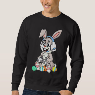Easter Bunny Gamer Funny Eggs Gaming Toddler Boys Sweatshirt
