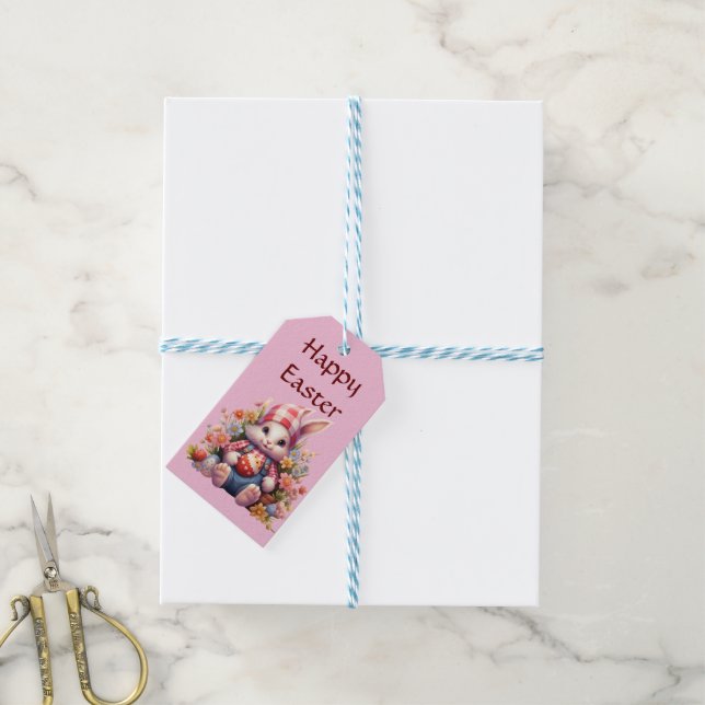 Easter Bunny Gift Tag (With Twine)