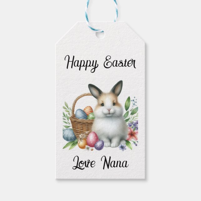 Easter Bunny  Gift Tags (Front)