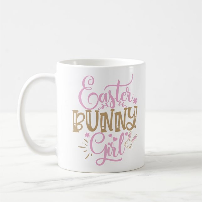Easter Bunny Girl Coffee Mug (Left)