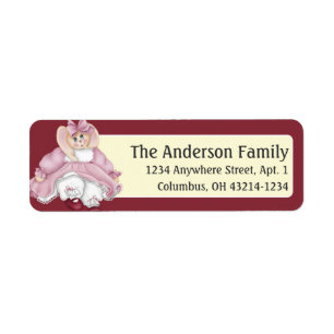 Easter Bunny Girl d11 Easter Address Labels