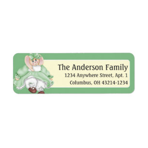Easter Bunny Girl d13 Easter Address Labels