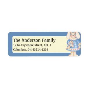 Easter Bunny Girl d7 Easter Address Labels