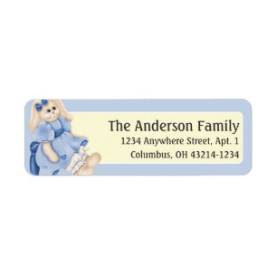 Easter Bunny Girl d9 Easter Address Labels
