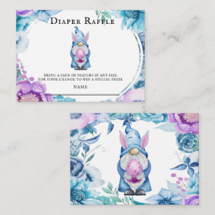 Easter Bunny Gnome Diaper Raffle Enclosure Cards